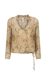 Damask Long Sleeve Blouse