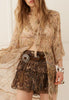 Damask Mini Skirt