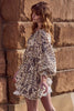 SNOW LEOPARD ASYMMETRICAL BLOUSE