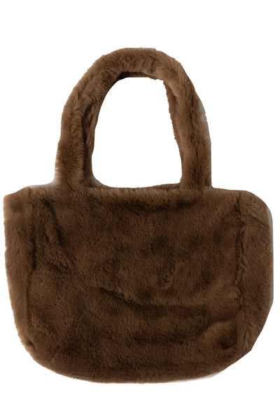 FAUX FUR TOTE BAG