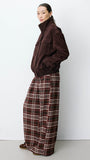 ARIELLE OVERSIZED SUEDE-EFFECT HIGH-NECK JACKET