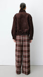 ARIELLE OVERSIZED SUEDE-EFFECT HIGH-NECK JACKET