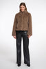 FAITH FAUX FUR JACKET - TOFFEE
