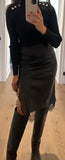 GREG FAUX LEATHER LACE TRIM SKIRT *LAST ONE - Sz S*