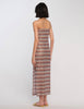 ANDREA CHEVRON STRAPLESS DRESS