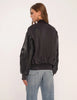 LIZEA TEXTURED BOUCLE/LEATHER BOMBER