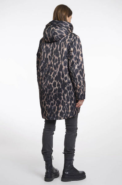 LUNE PADDED JACKET W/ HOOD - LEOPARD *LAST ONE*