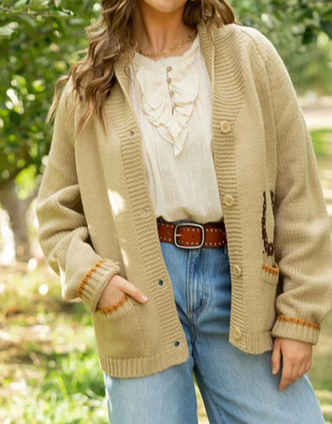 Varsity Chunky Horse Cardigan