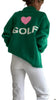 Varsity Green Golf Cardigan