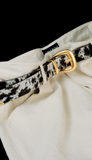 ASPEN COW HAIR LEATHER BELT