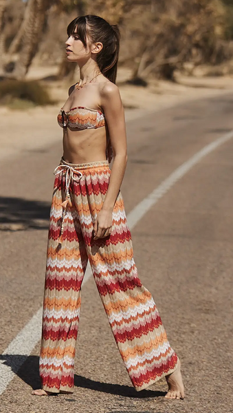 Sunset Waves Broderie Beach Pants