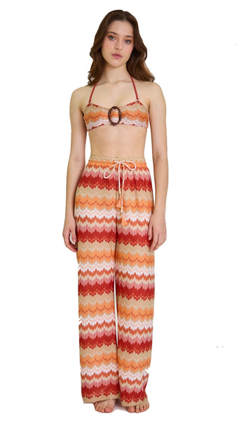 Sunset Waves Broderie Beach Pants