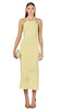 FLOWER DETAIL HALTER MAXI DRESS