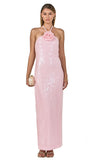 ROSE HALTER SEQUIN MAXI DRESS