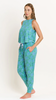 Tank Pant Set in Emerald Etched Palm