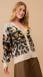 SEQUIN DETAIL LEOPARD CARDIGAN *LAST ONE - Sz S/M*