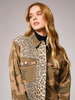 MIXED MEDIA CAMO LEOPARD JACKET