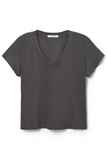 HENDRIX COTTON BOXY V NECK TEE