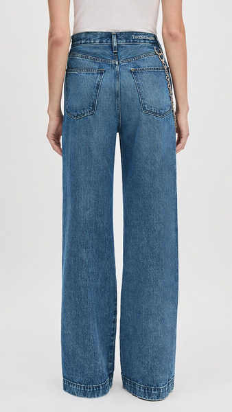 MASHA SUPER HIGH RISE WIDE LEG W. REMOVABLE CHAIN