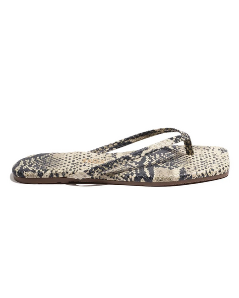 TKEES LILY SQUARE TOE EXOTICS- SANDSNAKE