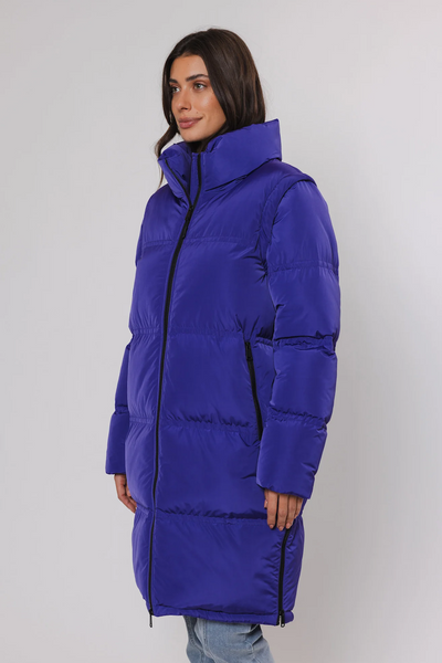 DINGO DETACHABLE SLEEVE MIDI LENGTH PUFFER COAT