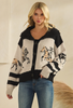 HORSE PRINT SWEATER CARDIGAN