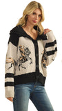 HORSE PRINT SWEATER CARDIGAN