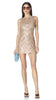 SHIMMERING CHEVRON MINI DRESS