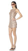SHIMMERING CHEVRON MINI DRESS