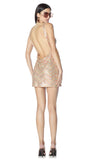 SHIMMERING CHEVRON MINI DRESS
