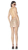 SHIMMERING CHEVRON MINI DRESS