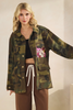 Camo Sequins Contrast Jacket