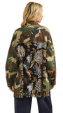 Camo Sequins Contrast Jacket