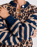Round Neck Leopard Print Cardigan