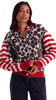 Round Neck Leopard Print Cardigan