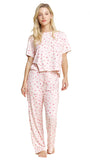 Tee Pant Set in Marzipan Hearts
