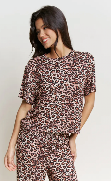 Tee Pant Set in Caramel Leopard *LAST ONE - XS*