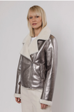 JUNO METALLIC BIRCH BIKER JACKET