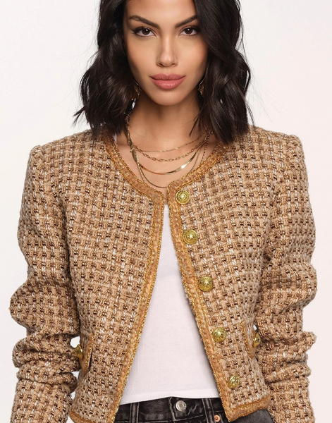 SAFFRON TEXTURED BOUCLE BLAZER *LAST ONE*