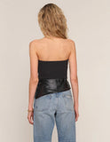 CHANTAL FAUX LEATHER TOP *LAST ONE - M*
