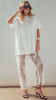 Mixed-Media T-Shirt Dress w/ Sheer Lace Skirt