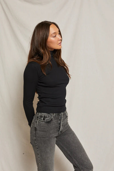 HAYDEN COTTON RIB MODAL TURTLENECK