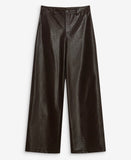 ARTIUS TEXTURED FAUX-LEATHER BARREL PANTS