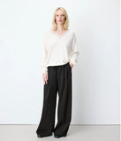AUGUSTIN KNIT SWEATER WITH LACE V-NECK