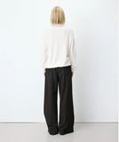 AUGUSTIN KNIT SWEATER WITH LACE V-NECK