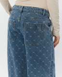 AZZI BOW LOW SLOUCH WIDE LEG JEANS