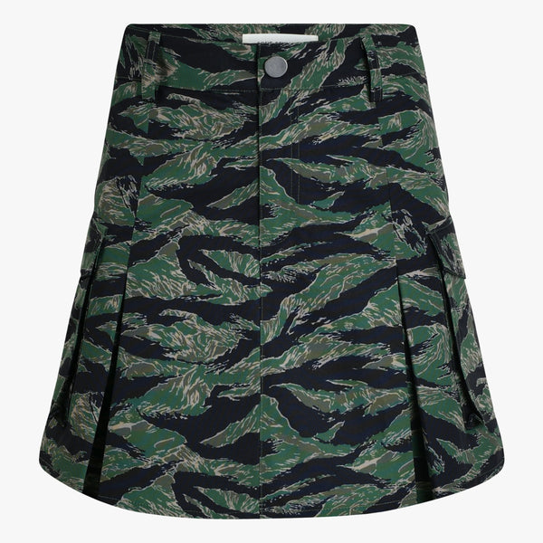 GRAPHIC CAMO CARGO SKIRT