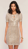 VARDON SEQUIN BOW DRESS