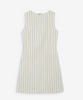 VEA SHORT DRESS IN PINSTRIPE WHITE