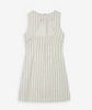 VEA SHORT DRESS IN PINSTRIPE WHITE